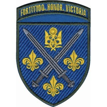 Шеврон 155 ОМБр Fortitudo. Honor. Victoria синий