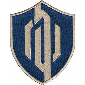 Шеврон 141 ОМБр синий