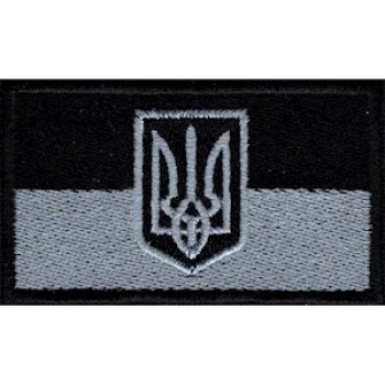 Нашивка флаг Украины на бейсболку черный