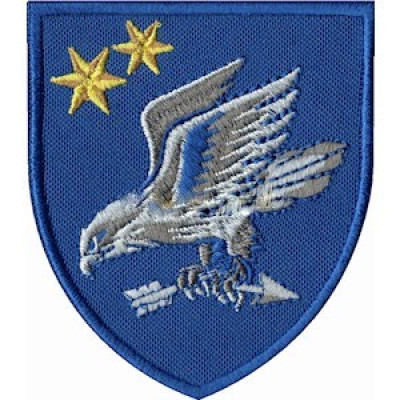 Шеврон 435 Окремий дивізіон Безпілотних систем ППО синій