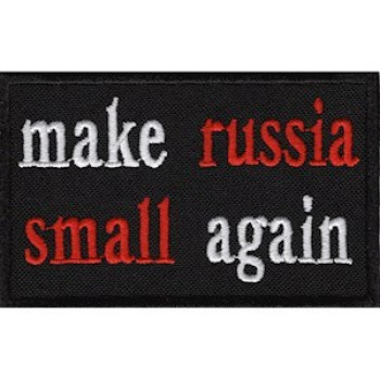 Нашивка Make russia small again чорна