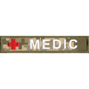 Нашивка нагрудна (планка) Medic (Медик) піксель